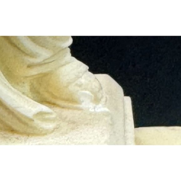 Carved Miniature Stone Moses Statue on Marble Base READ - Picture 5 of 10